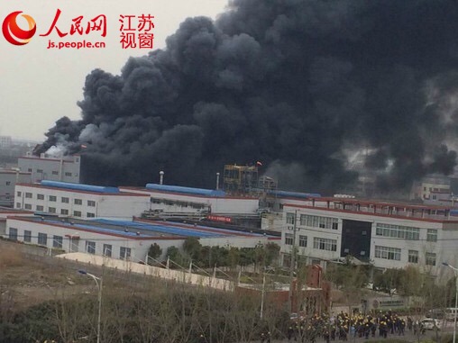 20160329江苏常州吉恩药业发生火灾